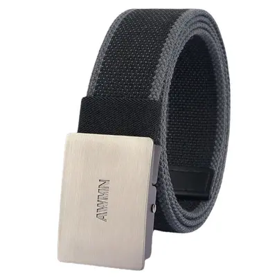 Men's canvas belt, comfortable casual jeans belt, customizable logo