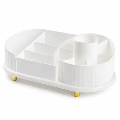 Rotating cosmetic storage organizer