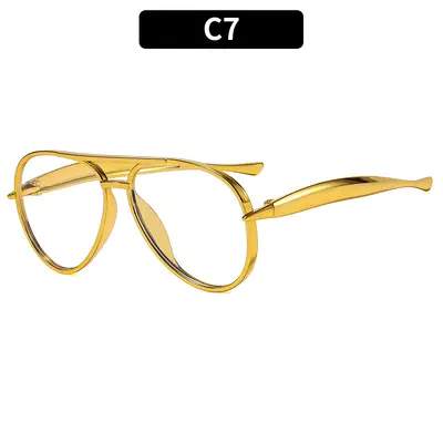 Retro-Sonnenbrille mit Doppelsteg und großem Rahmen - 13