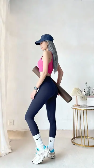 Damen-Yogahose Po-Lifting schnelltrocknend - 12
