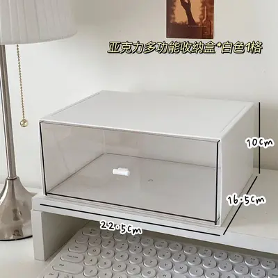 Desktop Drawer Storage Box Acrylic Transparent - 7