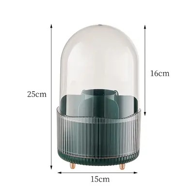 Cosmetic storage box with rotating compartments, dustproof, large capacity - 8