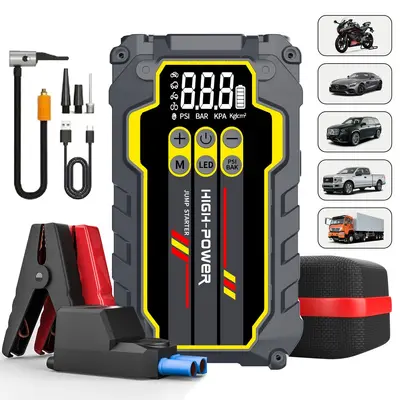 Car Jump Starter Power Bank with Air Pump