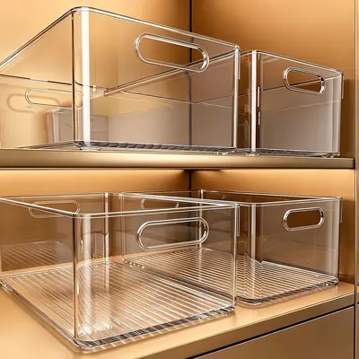 Transparent acrylic storage box, rectangular, large - 2