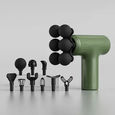 Mini Portable Massage Gun, Multi-Head, for Neck and Muscle Relaxation - 10