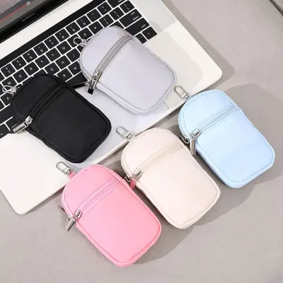 Waterproof Nylon Card Holder with Key Chain, Minimalist Small Wallet - 5