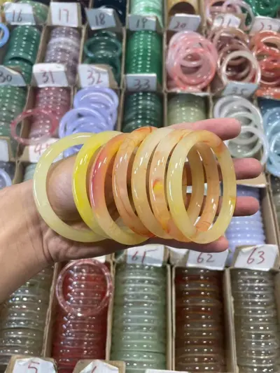 Fabrika doğrudan satış 10m emperyal yeşim bileklik 60 halka yeni Çin tarzı yeşim bileklik antik tarz Hanfu aksesuarı el takısı canlı tedarik - 12