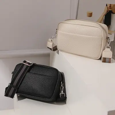 Solid Color PU Small Square Women's Crossbody Bag, Everyday Shoulder Style - 3