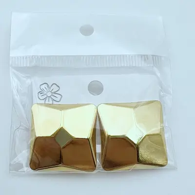 Minimalist paslanmaz çelik kadın küpeleri, 18 ayar altın kaplama püsküllü küpeler, niş tasarım, üreticiden doğrudan satış. - 9