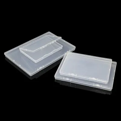 Dikdörtgen plastik kutu PP şeffaf kutu kare ambalaj plastik kutu flip-top büyük depolama düz kutu sınır ötesi 1.7cm