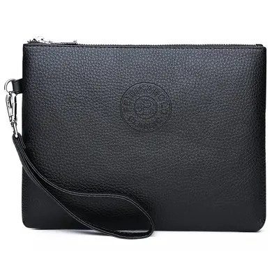 Men's PU Leather Clutch with Phone Compartment - 12