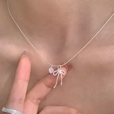 S925 Silver Butterfly Pendant Necklace, Premium Design - 8