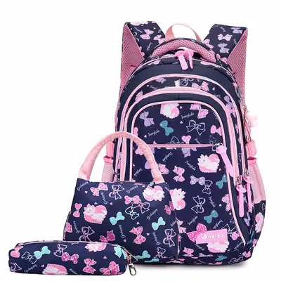 Koreanisches Schulrucksack-Set, 3-teilig, wasserdicht, extrem leicht - 4