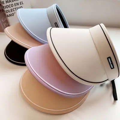 UPF50+ Summer Wide Brim Sun Protection Hat for Women UV Empty Top Cycling and Face Cover Versatile Sun Protection Hat