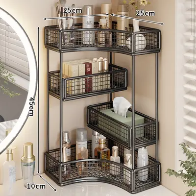 Cosmetic storage rack, multi-layer bathroom organizer - 6