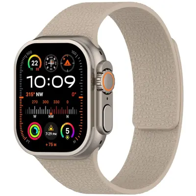 Damen-Magnetarmband aus Silikon mit Kieselmuster, kompatibel mit Apple Watch