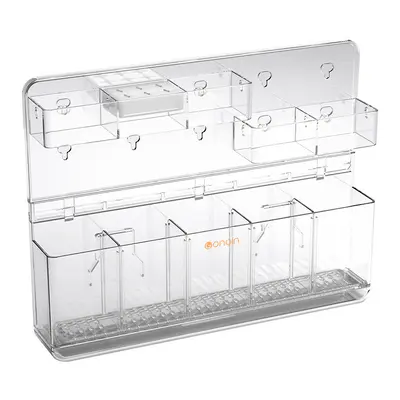Wall-Mounted Punch-Free Drainable Chopstick and Straw Storage Rack
