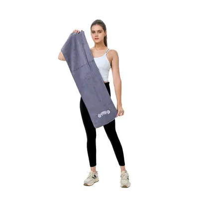 Gym Sports Sweat-Absorbent Quick-Dry Towel Microfiber Yoga Mat Towel Multifunctional Solid Color Sports Towel Custom Logo - 8