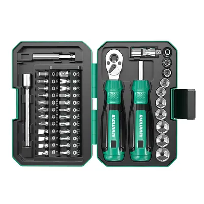 Motorcycle and bicycle repair set, wrenches and ratchet, tool bag