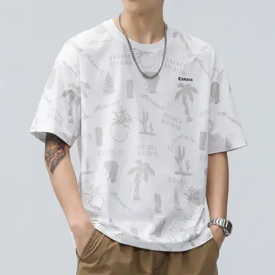 Summer short sleeve men's round neck t-shirt new printed trend half sleeve tops children's t-shirts cross-border - 8