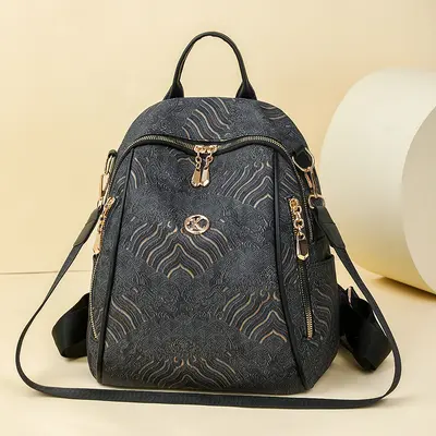 Ethnic-Style Dual-Use Shoulder and Backpack Women's Bag - 7