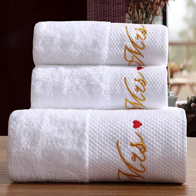 Hotel towel pure cotton extra absorbent white bath towel - 10
