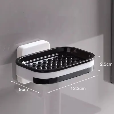 Hole-Free Double-Layer Soap Dish with Drainage for Bathroom - 5