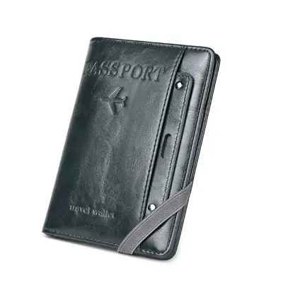 2026 new model RFID anti-theft passport travel multi-functional ticket holder retro document bag large capacity multi-card passport holder - 10