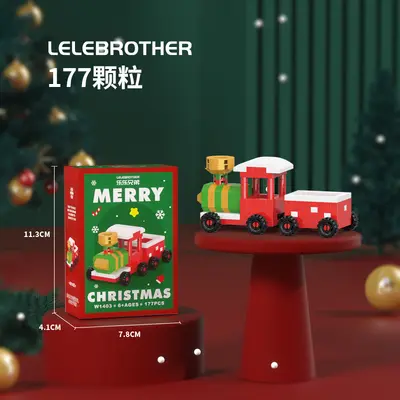DIY-Mikropartikel-Weihnachtsbausteine, Kinder-Lernspielzeug als Dekofigur - 9