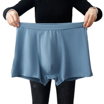 Herren-Boxershorts in Übergröße aus Baumwolle mit hohem Bund