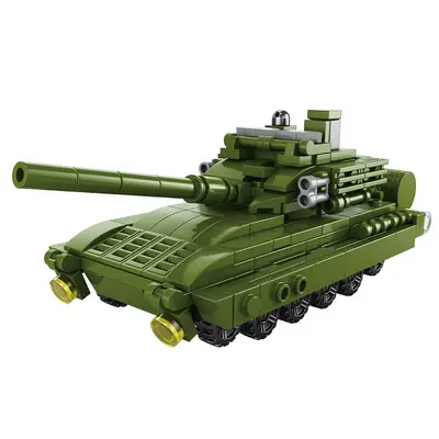 Lele Kardeşler Askeri Ana Savaş Tankı Yapı Blok Seti, Çocuk Oyuncağı - 5