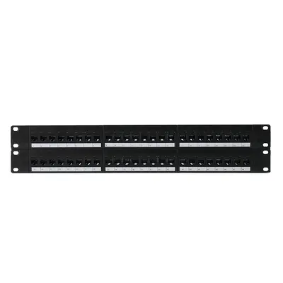 24-Port Cat6 Pass-Through Patch Panel, 48-Port Cat5e Telephone Panel