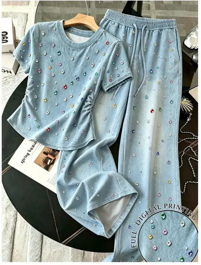 Leopard Print Short-Sleeve Two-Piece Homewear Set - 10