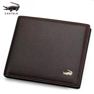 Crocodile Leather Men's Wallet with Multiple Card Slots - 7
