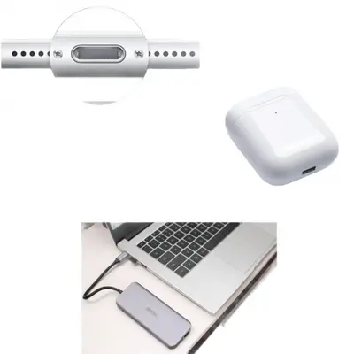 10 个装,USB-C 端口插头,易于抓握的防尘插头盖,带清洁工具组合