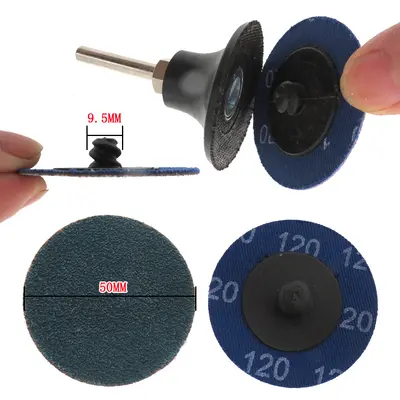 2 Inch 50mm Blue Spiral Torque Sanding Disc with Lock Polishing Disc