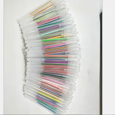 100 Color Gel Pen Set with Fluorescent and Metallic Colors