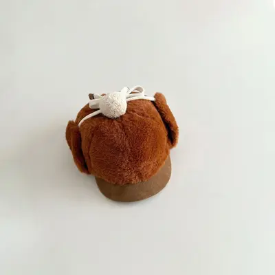 Korean Baby Hat, Windproof Plush, Ear Protection Peaked Cap - 11