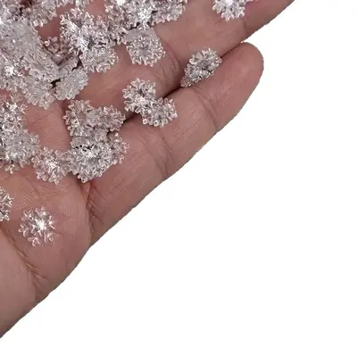 Transparent Snowflake Nail Decoration 8mm Resin