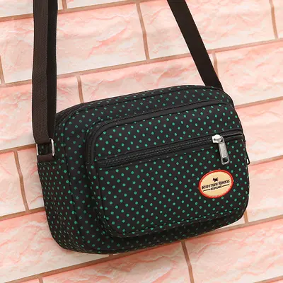 Polka-Dot Multi-Layer Cloth Shoulder Bag for Elderly - 8