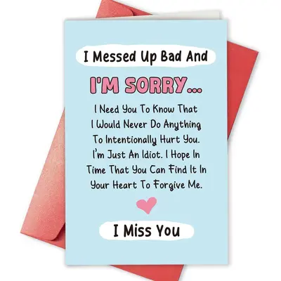 New Greeting Card, Funny Apology Card - 8