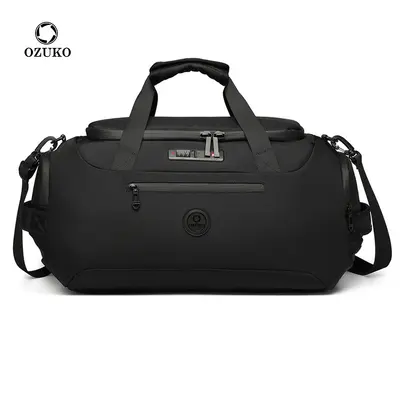 OZUKO travel bag, fitness bag, dry and wet separation feature, large capacity, portable, dual-use, men's short-distance travel backpack
