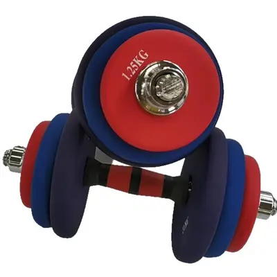Colorful vinyl-coated dumbbell set, fitness shaping, adjustable