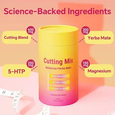 Maté Çayı Tozu CuttingMix, Çilek Aromalı Katı İçecek, OEM - 3