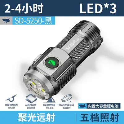 Outdoor Mini Flashlight with 3 Brightness Levels and Pen Clip - 9