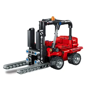 Baufahrzeug-Bausteine, Feuerwehrauto, Gabelstapler