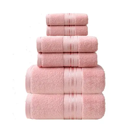 Baumwoll-Handtuchset, sechsteilig, glänzender Satin - 7