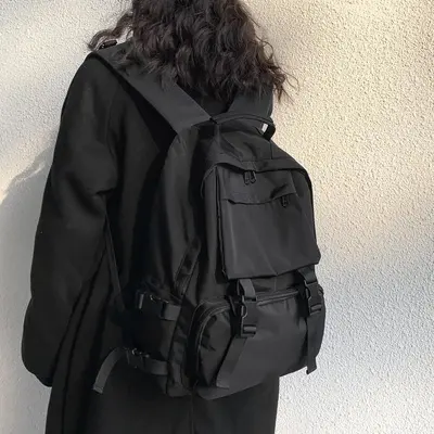 Large-Capacity High School Backpack in Workwear Style - 6