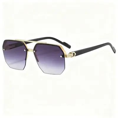 Unisex-Sonnenbrille mit polygonalem Rahmen, UV-Schutz - 10
