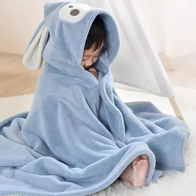 Baby and Kids Hooded Bath Towel for Boys, Autumn and Winter, Class A